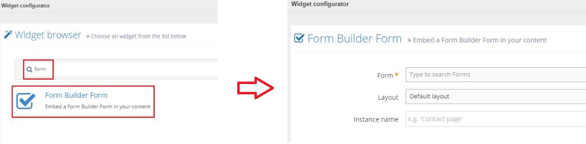 presidecms form builder add widget